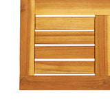 Table Top 50x50x2 cm Square Solid Wood Acacia - Close-Up Angle