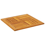 Table Top 60x60x2 cm Square Solid Wood Acacia - Top-Down View