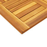 Table Top 60x60x2 cm Square Solid Wood Acacia - Close-Up Angle