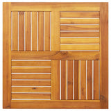 Table Top 70x70x2 cm Square Solid Wood Acacia - Front View