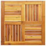 Table Top 70x70x2 cm Square Solid Wood Acacia - Rear View