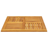 Table Top 90x90x2.2 cm Square Solid Wood Acacia - Side View