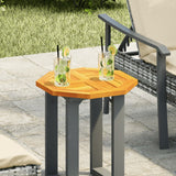 Table Top 40x40x2 cm Octagonal Solid Wood Acacia - Front View