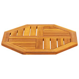 Table Top 50x50x2 cm Octagonal Solid Wood Acacia - Side View