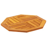 Table Top 50x50x2 cm Octagonal Solid Wood Acacia - Top-Down View