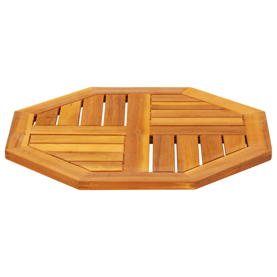 Table Top 50x50x2 cm Octagonal Solid Wood Acacia
