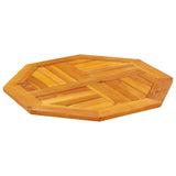 Table Top 60x60x2 cm Octagonal Solid Wood Acacia - Top-Down View
