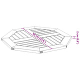 Table Top 60x60x2 cm Octagonal Solid Wood Acacia - Low Angle