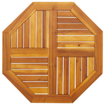 Table Top 70x70x2 cm Octagonal Solid Wood Acacia