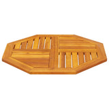 Table Top 70x70x2 cm Octagonal Solid Wood Acacia - Side View
