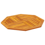Table Top 70x70x2 cm Octagonal Solid Wood Acacia - Top-Down View