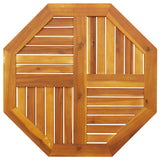 Table Top 70x70x2 cm Octagonal Solid Wood Acacia - Rear View