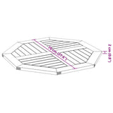 Table Top 70x70x2 cm Octagonal Solid Wood Acacia - Low Angle