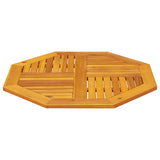 Table Top 80x80x2.2 cm Octagonal Solid Wood Acacia - Side View