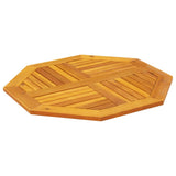 Table Top 80x80x2.2 cm Octagonal Solid Wood Acacia - Top-Down View