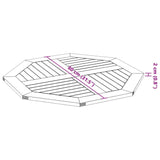 Table Top 80x80x2.2 cm Octagonal Solid Wood Acacia - Low Angle