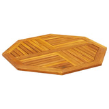 Table Top 90x90x2.2 cm Octagonal Solid Wood Acacia - Top-Down View