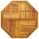 Table Top 90x90x2.2 cm Octagonal Solid Wood Acacia - Rear View