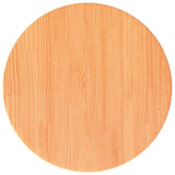 Table Top Round Wax Brown Ø40x2.5 cm Solid Wood Pine - Front View