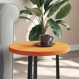 Table Top Round Wax Brown Ø40x2.5 cm Solid Wood Pine - Side View