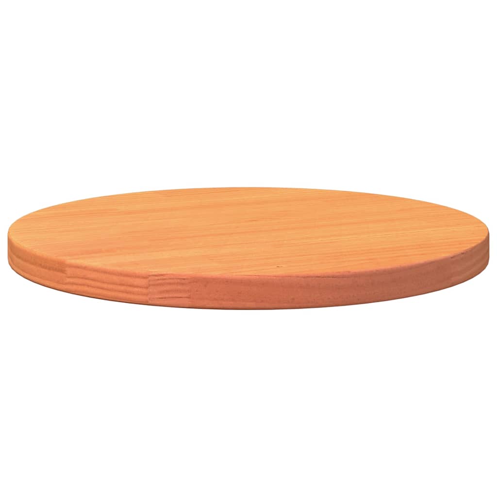 Table Top Round Wax Brown Ø40x2.5 cm Solid Wood Pine