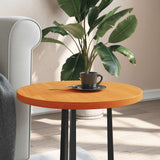 Table Top Round Wax Brown ?0x2.5 cm Solid Wood Pine
