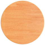 Table Top Round Wax Brown Ø60x2.5 cm Solid Wood Pine - Front View
