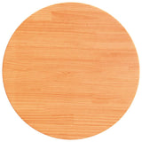 Table Top Round Wax Brown Ø70x2.5 cm Solid Wood Pine - Front View