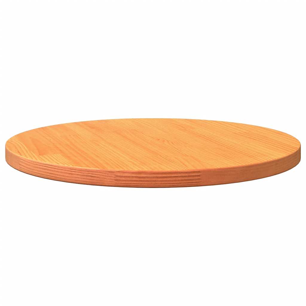 Table Top Round Wax Brown ?0x2.5 cm Solid Wood Pine