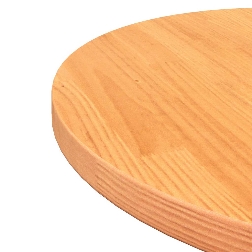 Table Top Round Wax Brown ?0x2.5 cm Solid Wood Pine