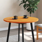 Table Top Round Wax Brown ?0x2.5 cm Solid Wood Pine