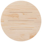 Table Top Round Wax Brown ?0x2.5 cm Solid Wood Pine