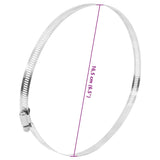 Hose Clamps 6 pcs 91-165 mm 304 Stainless Steel - Rear View