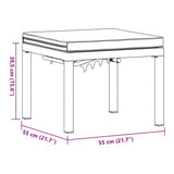 Garden Stool with Cushion Black Powder-coated Steel - Extra Image