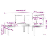 Garden Benches 2 pcs with Cushions Black Powder-coated Steel - Extra Image