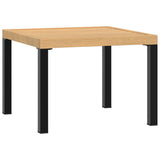 Garden Coffee Table Black 55x55x39.5 cm Powder-coated Steel - Front View