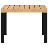 Garden Coffee Table Black 55x55x39.5 cm Powder-coated Steel - Top-Down View