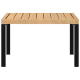 Garden Coffee Table Black 65x65x40 cm Aluminium - Top-Down View