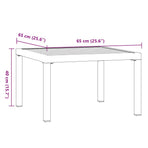 Garden Coffee Table Black 65x65x40 cm Aluminium