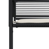 Garden Chairs with Cushions 4 pcs Black Poly Rattan - Extra Image