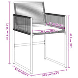 Garden Chairs with Cushions 4 pcs Black Poly Rattan - Extra Image