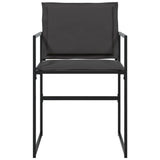 Garden Chairs with Cushions 4 pcs Black Steel and Textilene