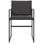 Garden Chairs with Cushions 4 pcs Black Steel and Textilene