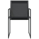 Garden Chairs 4 pcs Black Steel and Textilene