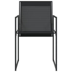 Garden Chairs 4 pcs Black Steel and Textilene