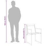 Garden Chairs 4 pcs Black Steel and Textilene - Extra Image