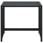 Garden Stools 4 pcs Black Steel and Textilene