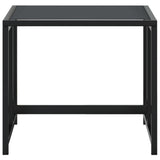 Garden Stools 4 pcs Black Steel and Textilene - Top-Down View