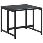 Garden Stools 4 pcs Black Steel and Textilene