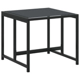Garden Stools 4 pcs Black Steel and Textilene - 45-Degree Angle